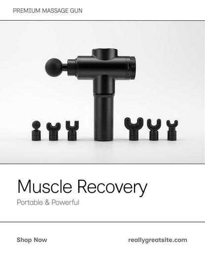 Massage Gun Deep Tissue – 8 Heads Percussion Athlete Recovery