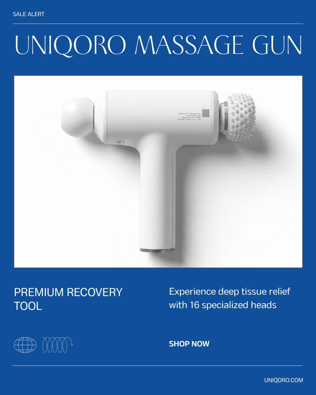 Uniqoro Fascia Massage Gun 16 Heads Design 3
