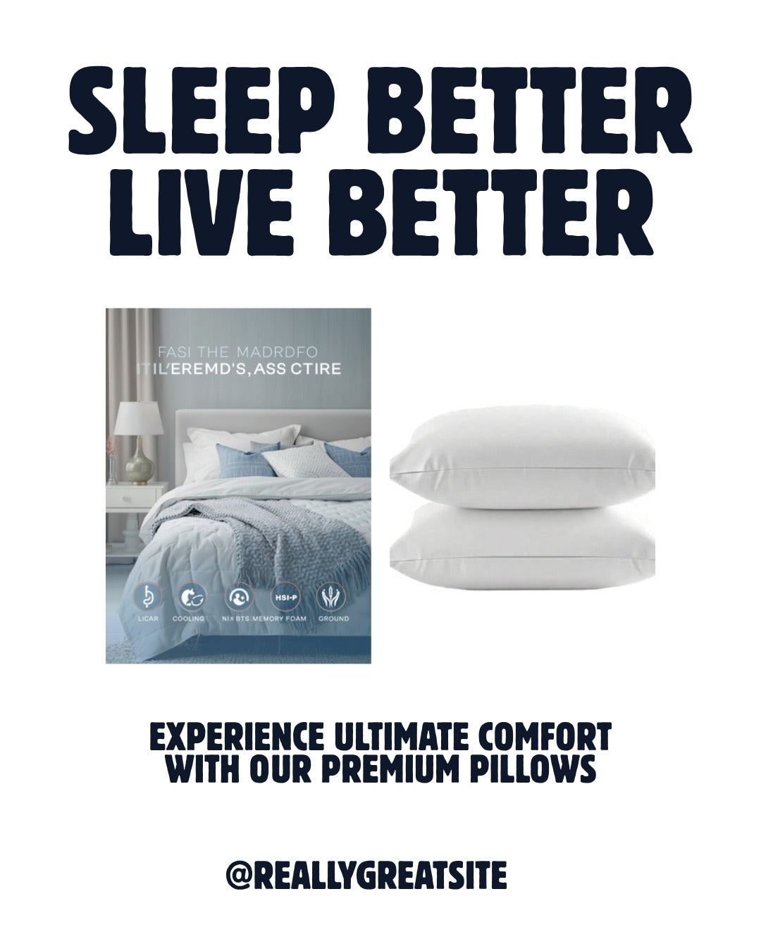 Uniqoro Cooling Gel Memory Foam Pillows Design 2