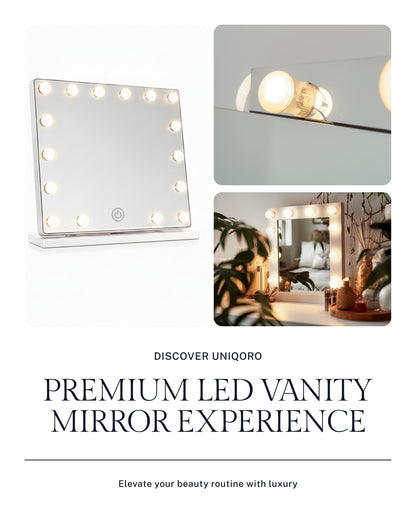 Uniqoro LED Vanity Mirror 15 Bulbs Design 4