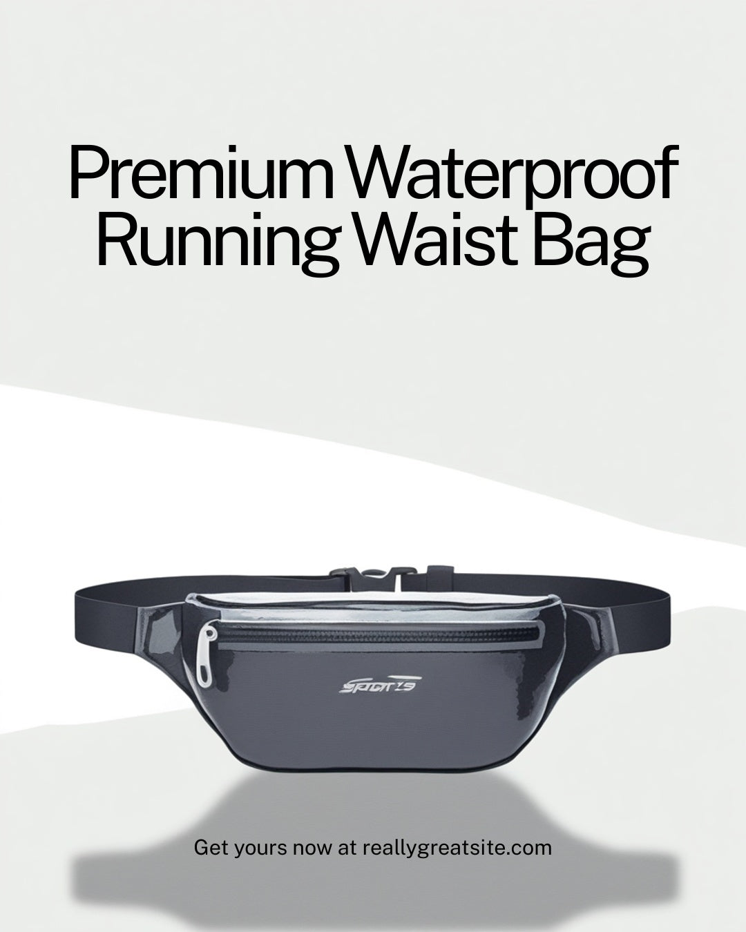 Running Waist Bag – Waterproof Lycra Sports Belt Phone Holder