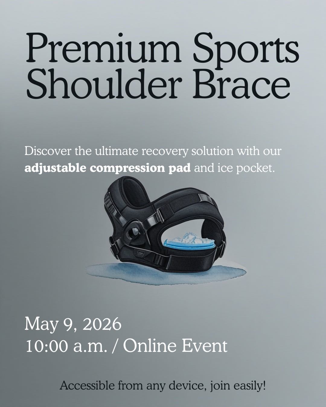 Shoulder Brace with Ice Pack – Compression Rotator Cuff Support