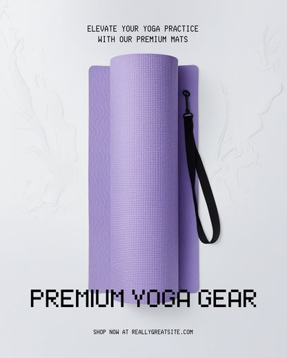 Yoga Mat with Carrying Strap – Non-Slip Thick Exercise Mat