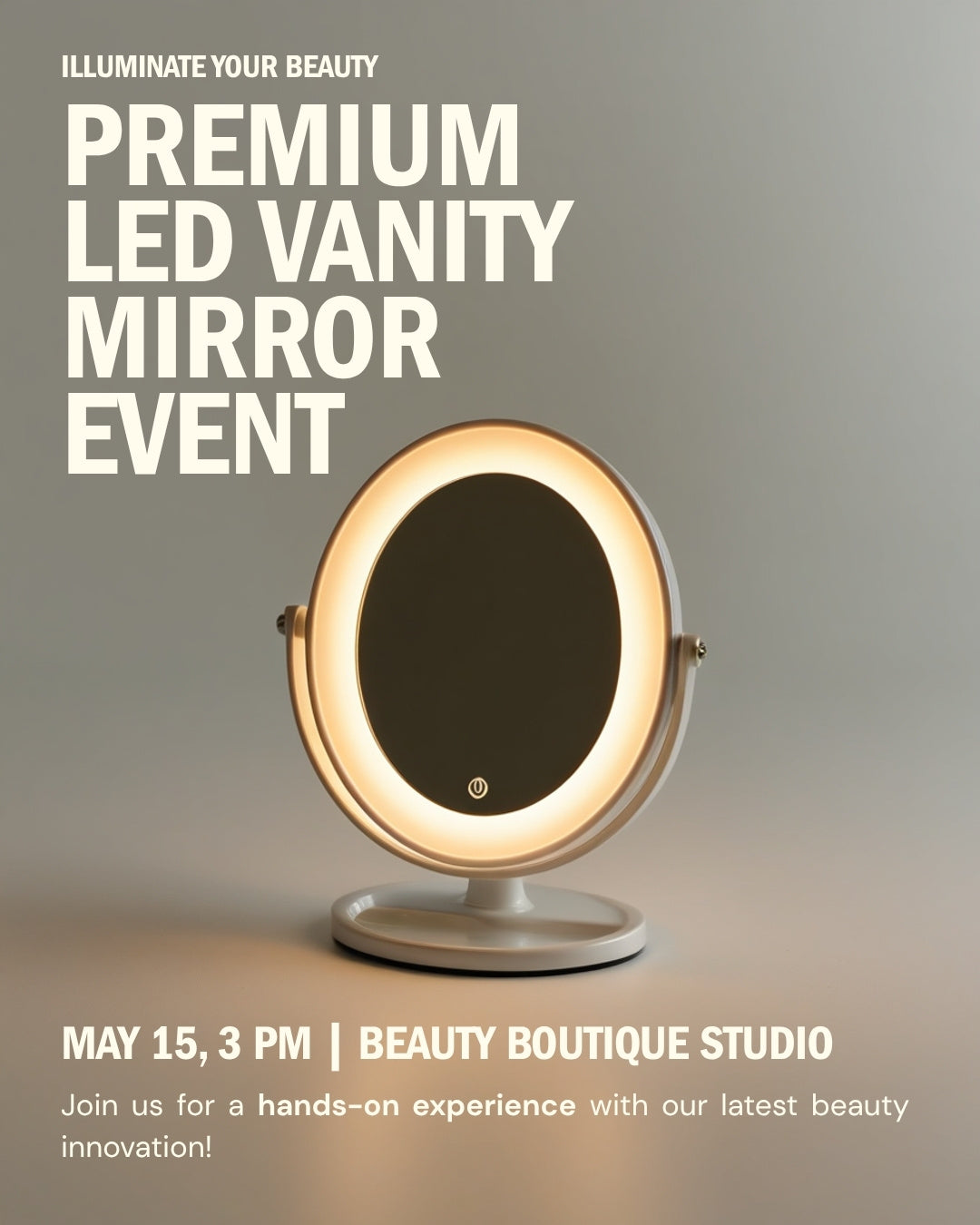 LED Lighted Makeup Mirror – USB Rechargeable Vanity Desk Mirror