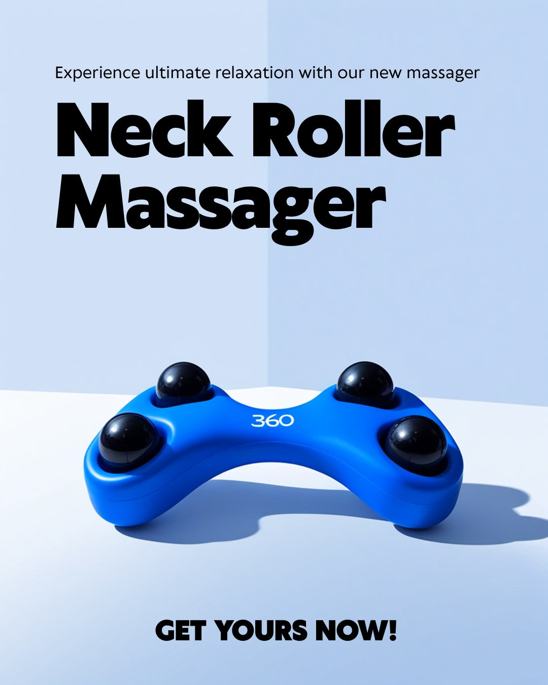 Neck Roller Massager – 360° 6-Ball Manual Trigger Point