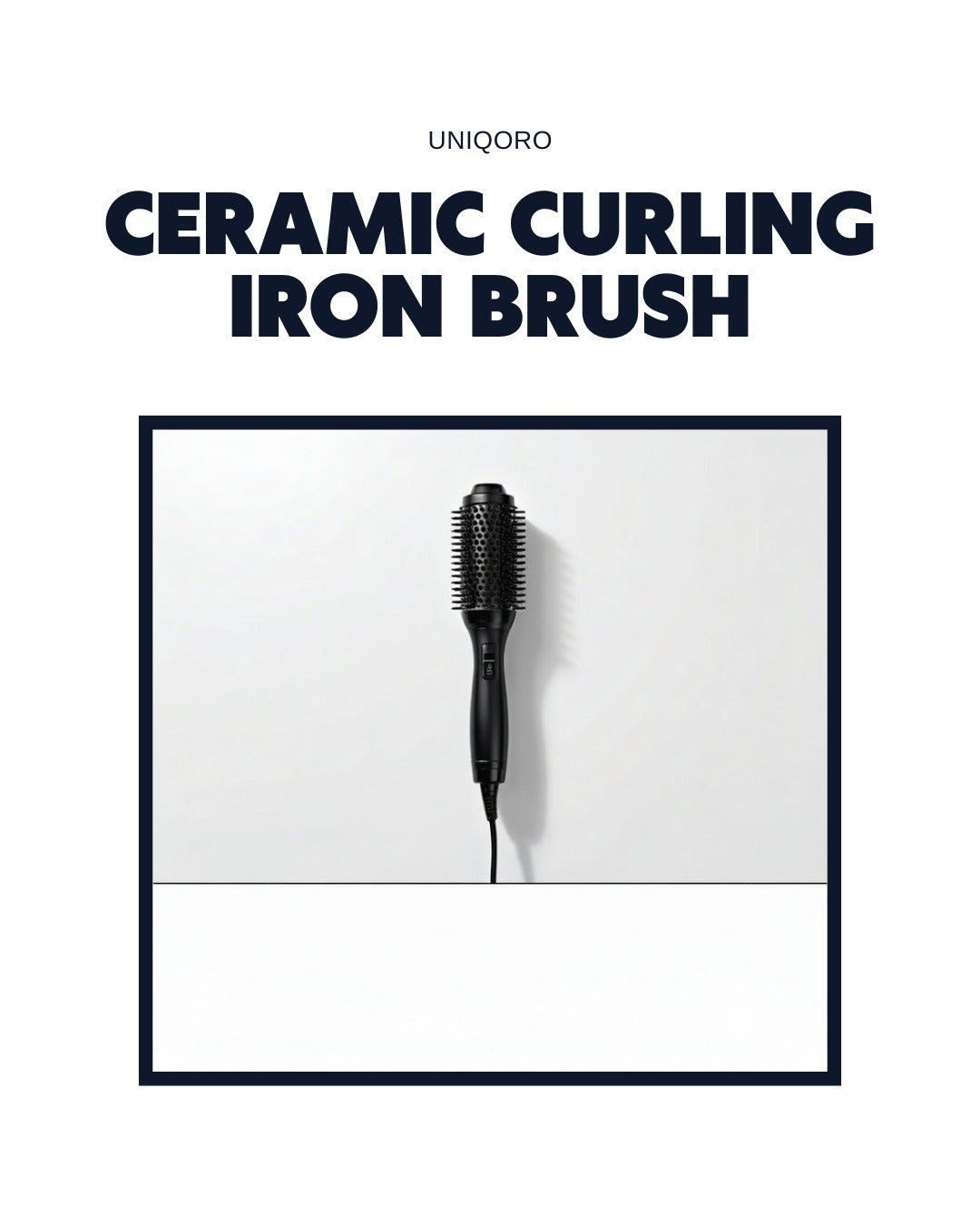 Uniqoro Ceramic Tourmaline Curling Iron Brush Design 2