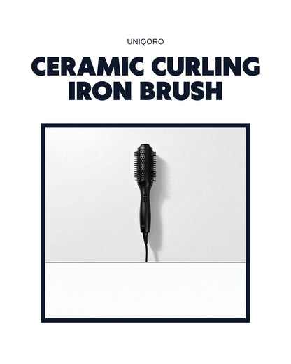 Uniqoro Ceramic Tourmaline Curling Iron Brush Design 2