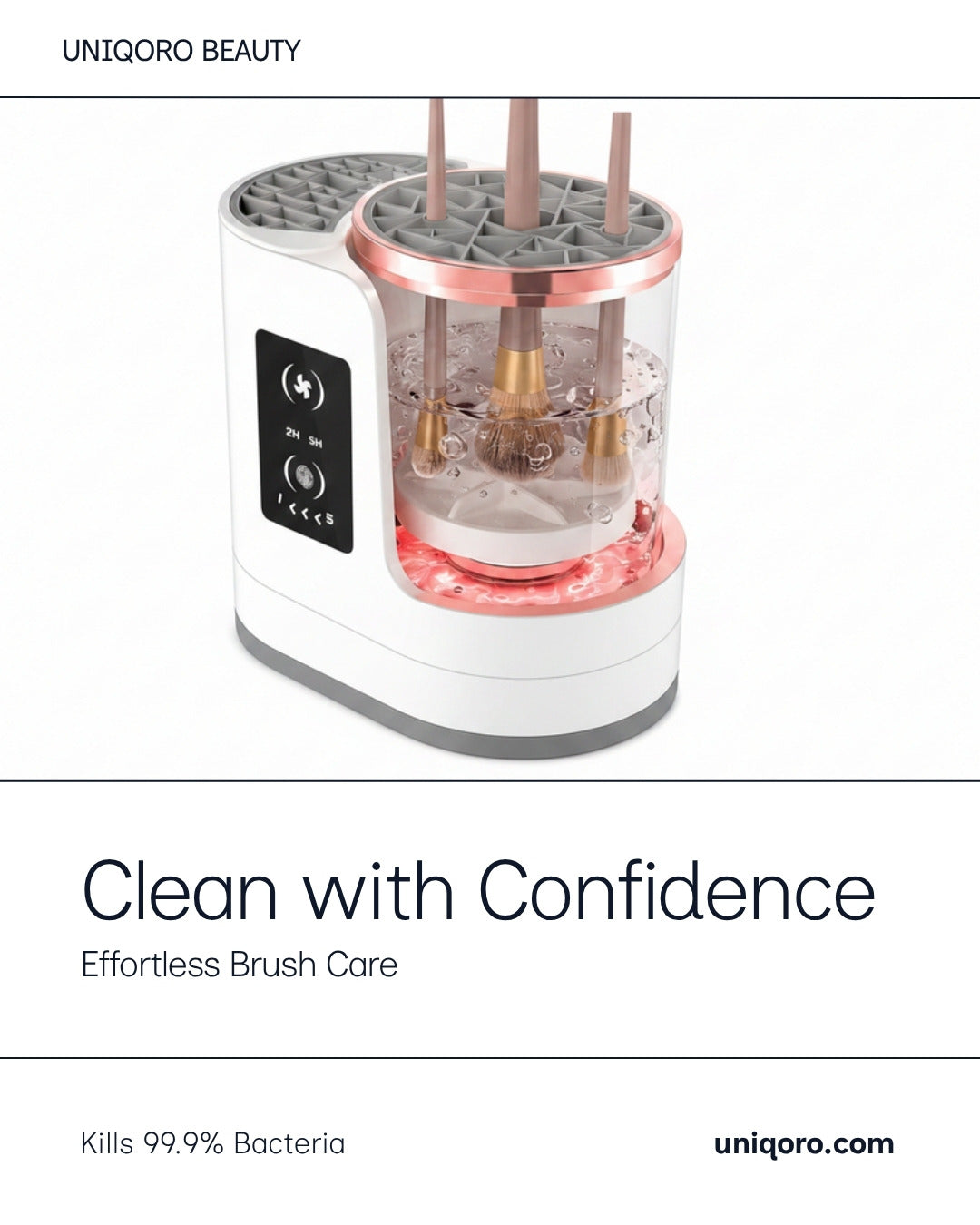 Uniqoro 4-in-1 Makeup Brush Cleaner Design 4