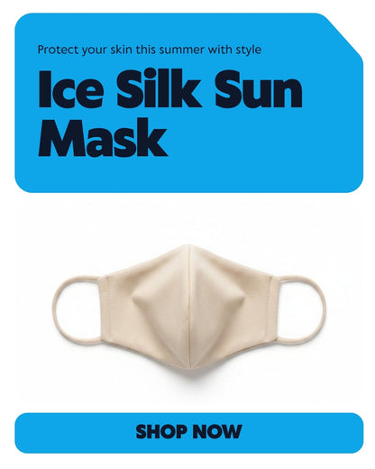 Uniqoro Ice Silk Sun Face Mask UPF50 Breathable UV Protection