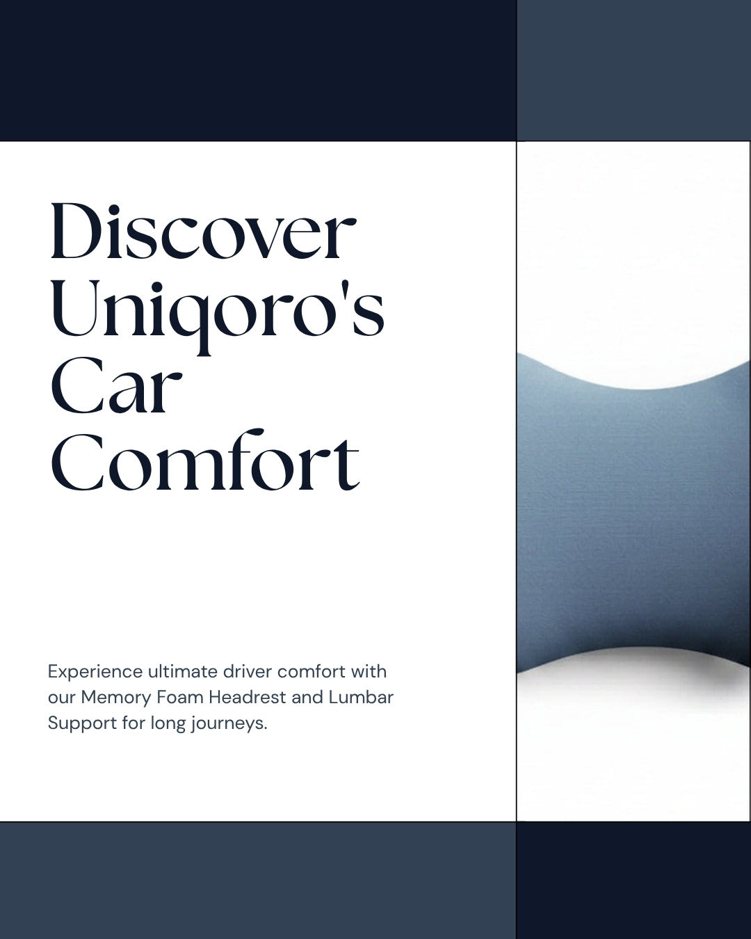 Uniqoro Memory Foam Car Headrest Lumbar Design 2