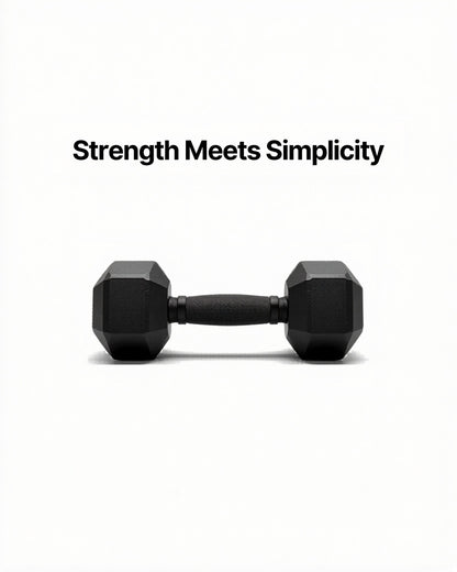 Hex Rubber Dumbbell Set – Non-Slip Home Gym Weight Set