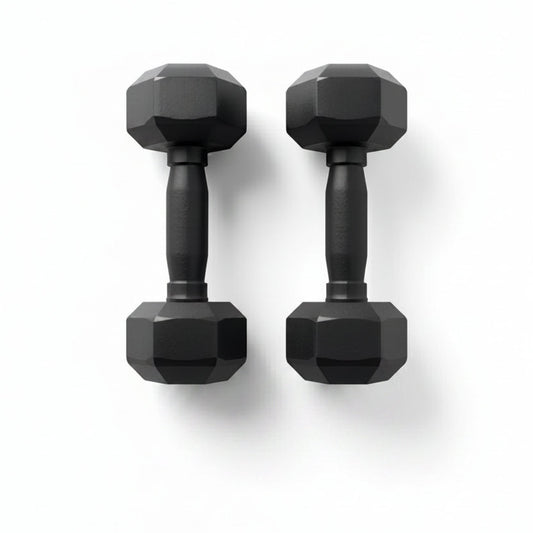 Hex Rubber Dumbbell Set – Non-Slip Home Gym Weight Set