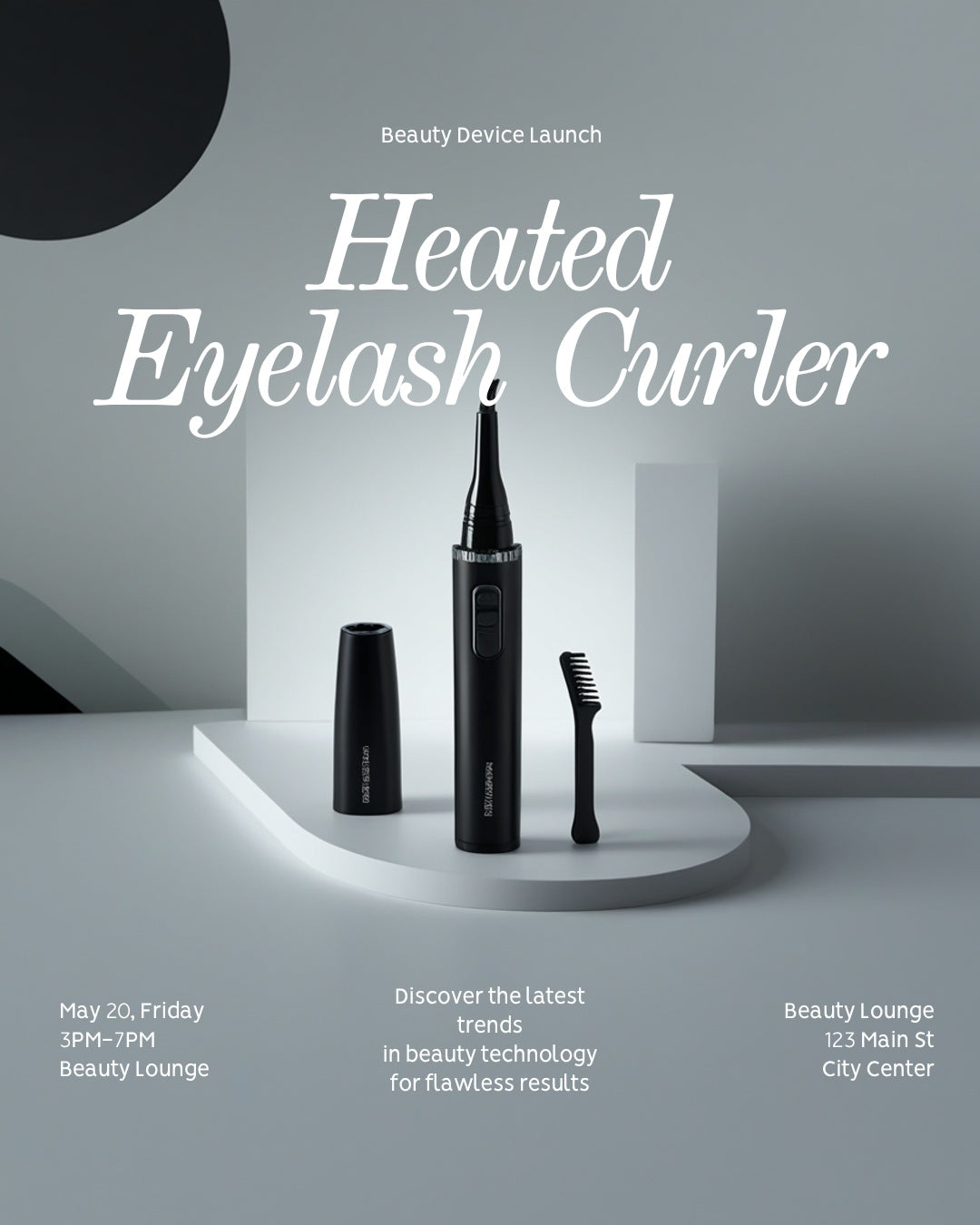 2-in-1 Heated Eyelash Curler & Eyebrow Trimmer – Women