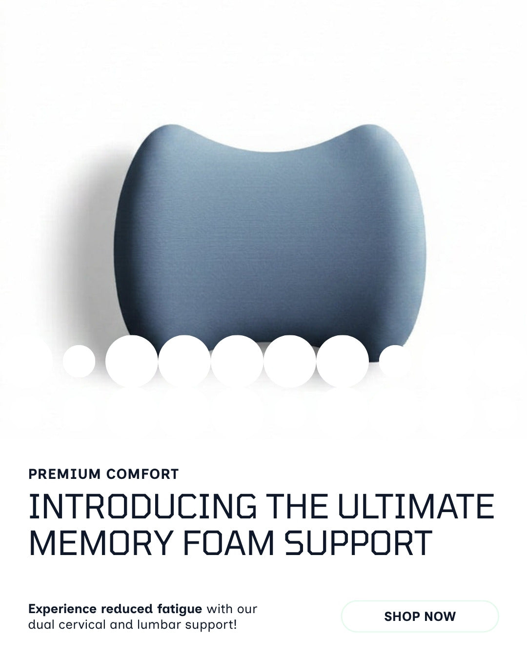 Uniqoro Memory Foam Car Headrest Lumbar Design 4