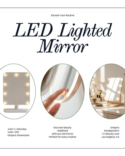 Uniqoro LED Lighted Makeup Mirror Design 3