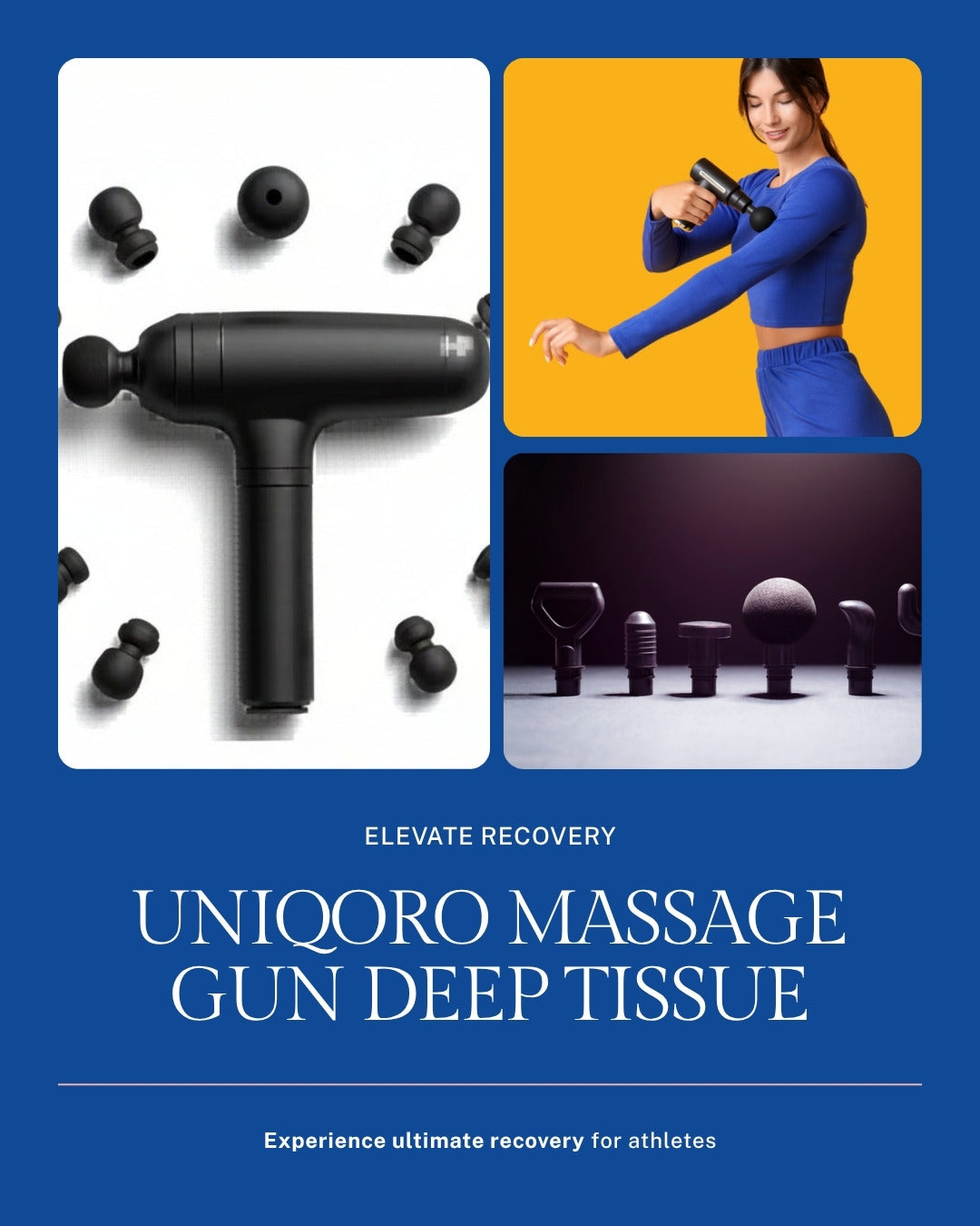 Uniqoro Massage Gun 8 Heads Design 2