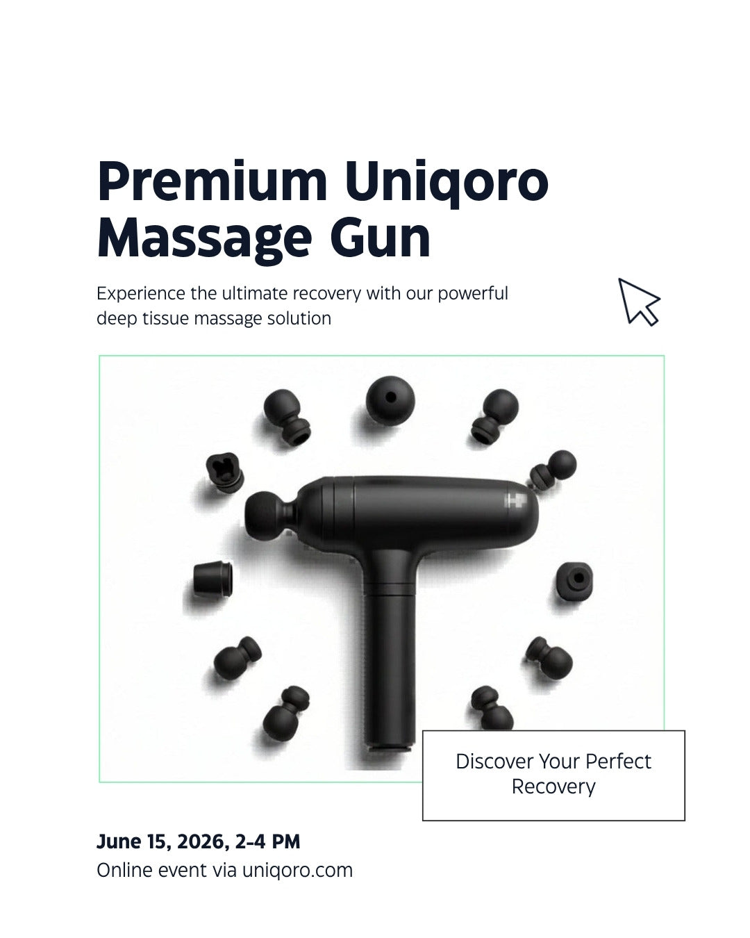 Uniqoro Professional Massage Gun 8 Heads Deep Tissue Recovery