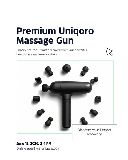 Uniqoro Professional Massage Gun 8 Heads Deep Tissue Recovery