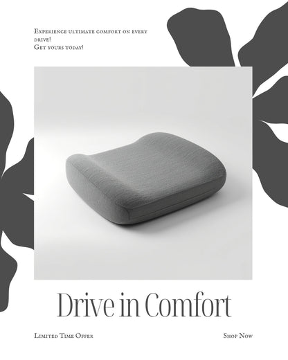 Memory Foam Car Seat Cushion – Slow Rebound Tailbone Relief