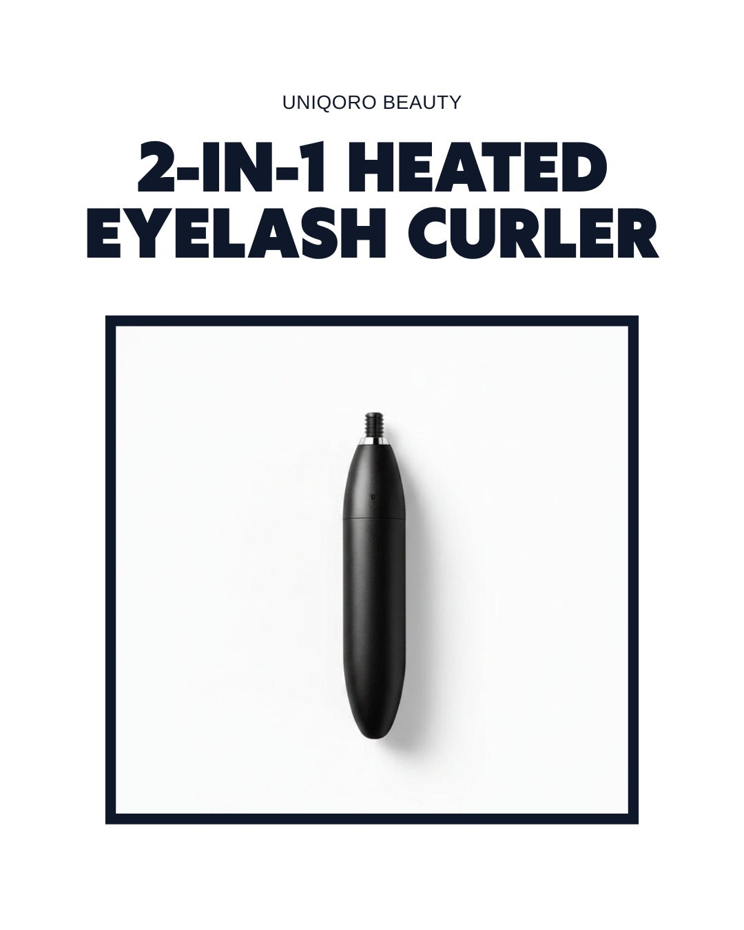 Uniqoro 2-in-1 Heated Eyelash Curler Eyebrow Trimmer Design 2