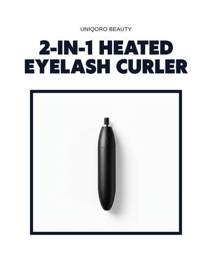 Uniqoro 2-in-1 Heated Eyelash Curler Eyebrow Trimmer Design 2