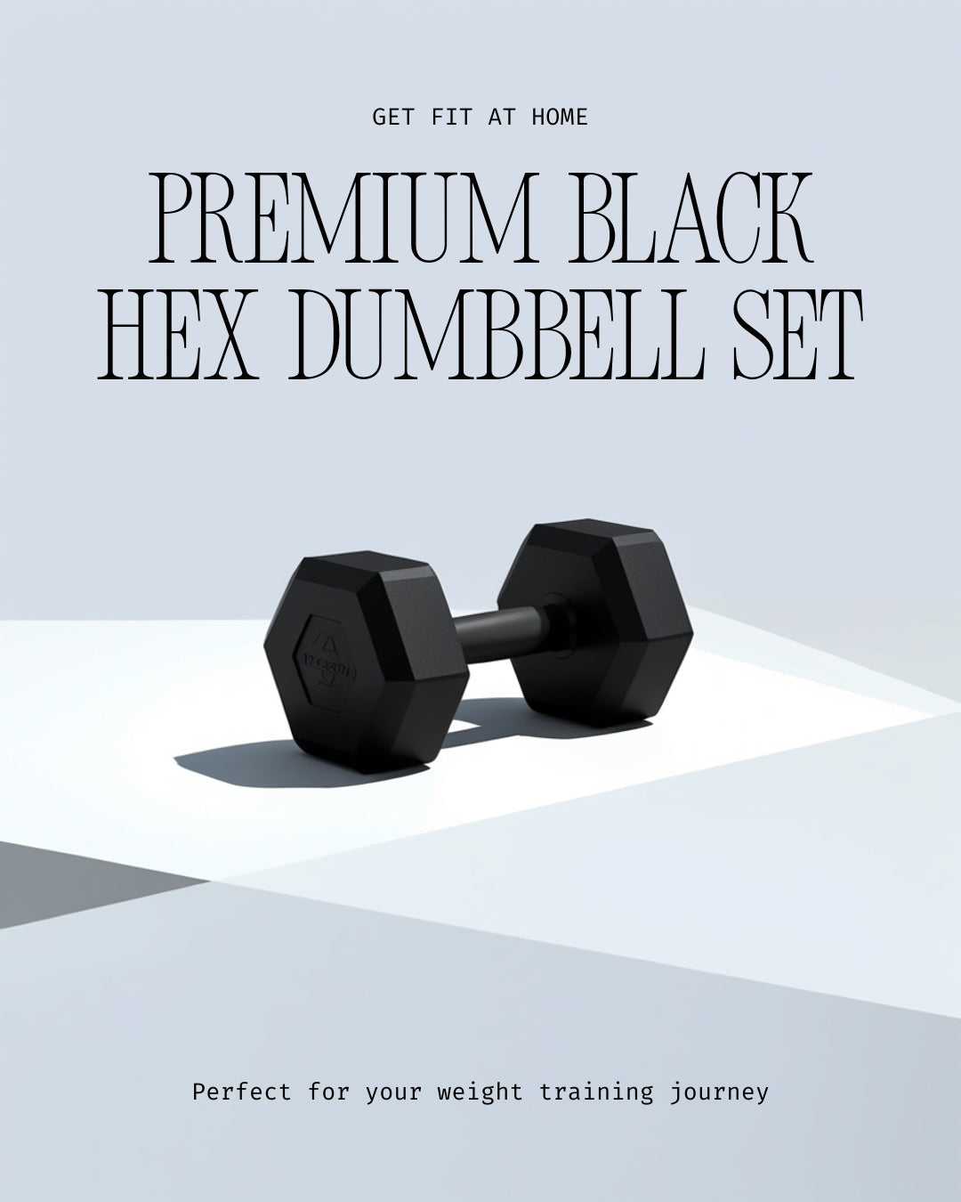 Hex Rubber Dumbbell Set – Non-Slip Home Gym Weight Set