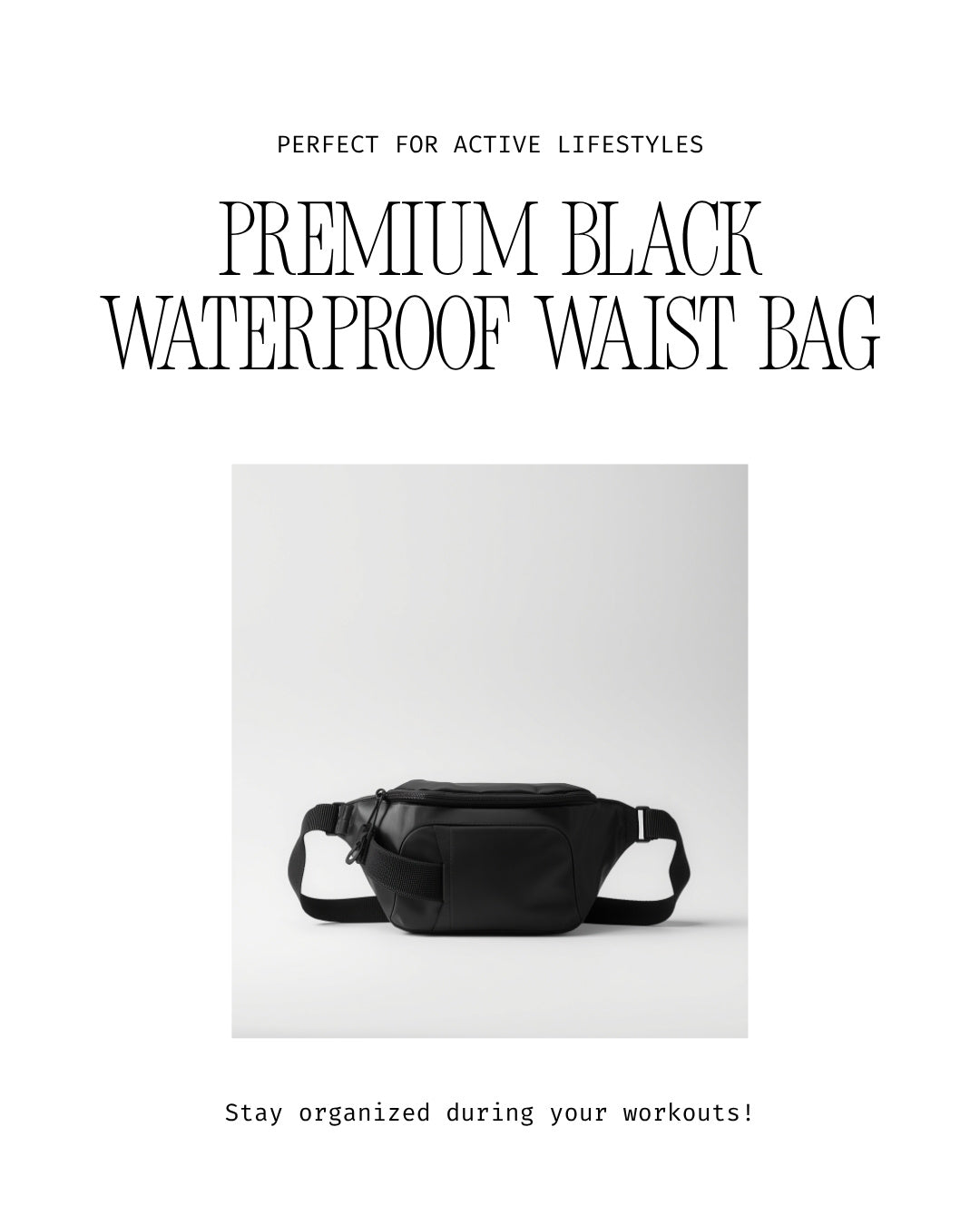 Running Waist Bag – Waterproof Lycra Sports Belt Phone Holder