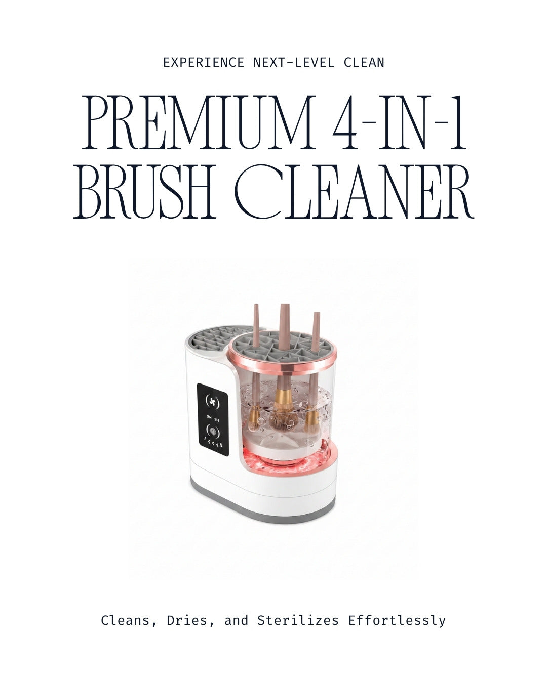 Uniqoro 4-in-1 Makeup Brush Cleaner Design 3