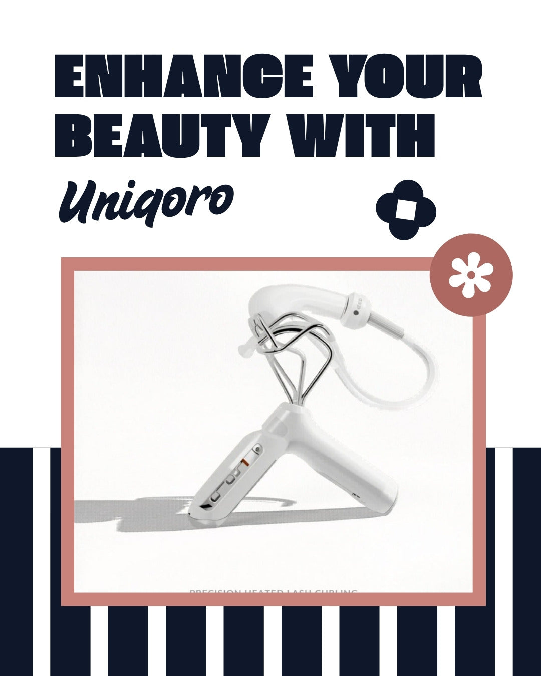 Uniqoro Heated Eyelash Curler – USB Rechargeable 8-Second Heat