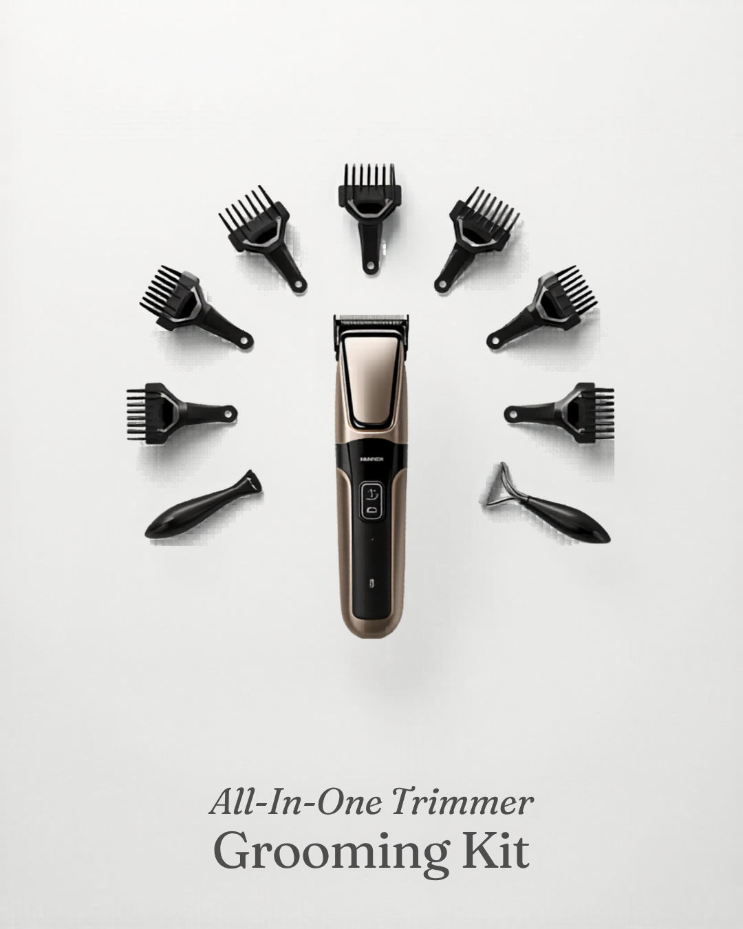 Beard Trimmer for Men – 5-in-1 IPX5 Waterproof Grooming Kit