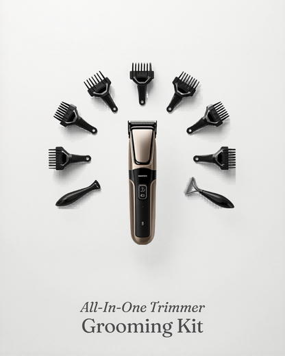 Beard Trimmer for Men – 5-in-1 IPX5 Waterproof Grooming Kit