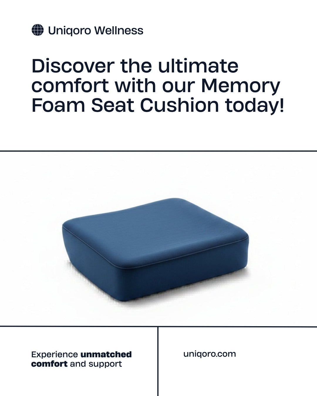 Uniqoro Memory Foam Seat Cushion Design 2