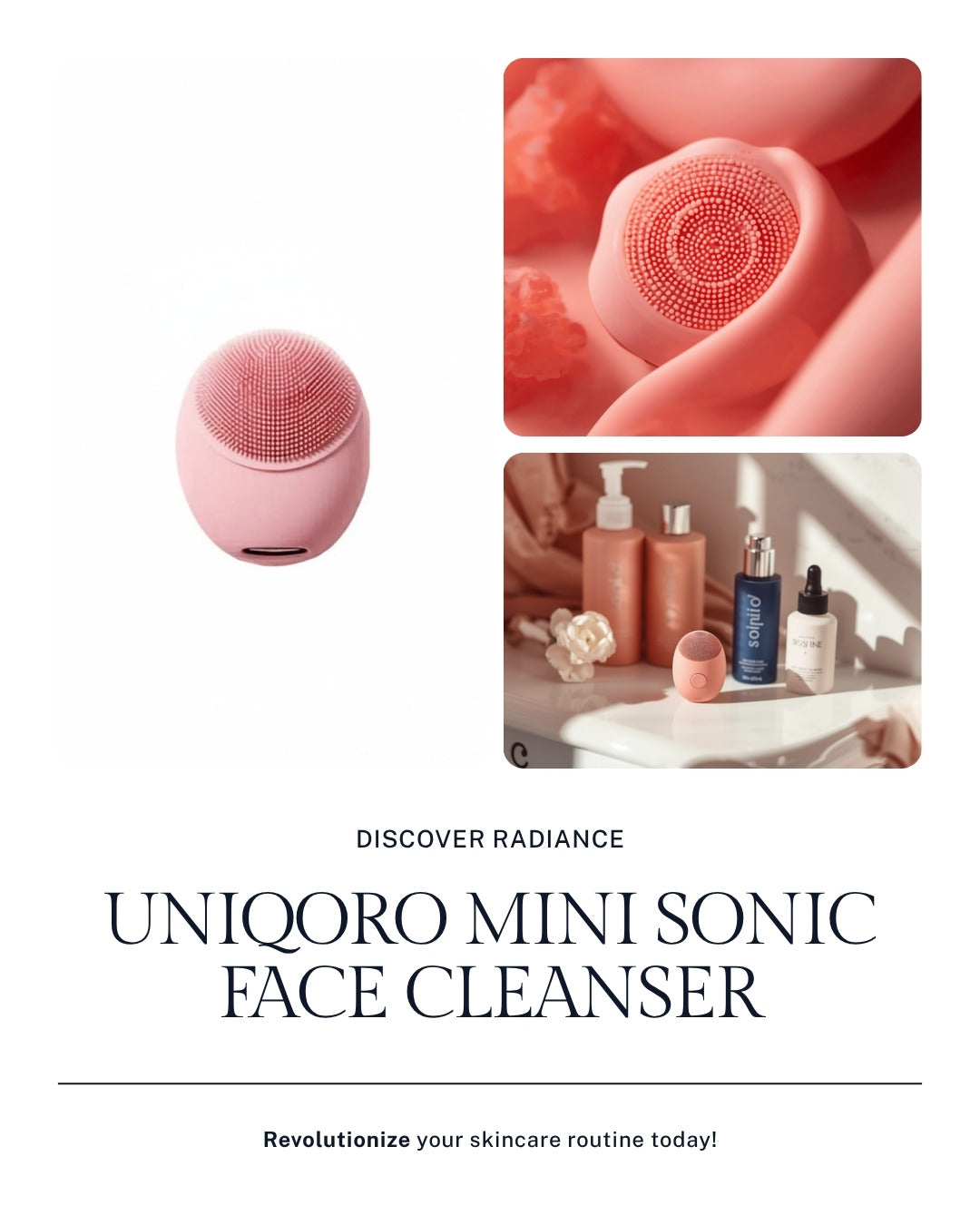 Uniqoro Mini Sonic Silicone Face Cleanser Design 2