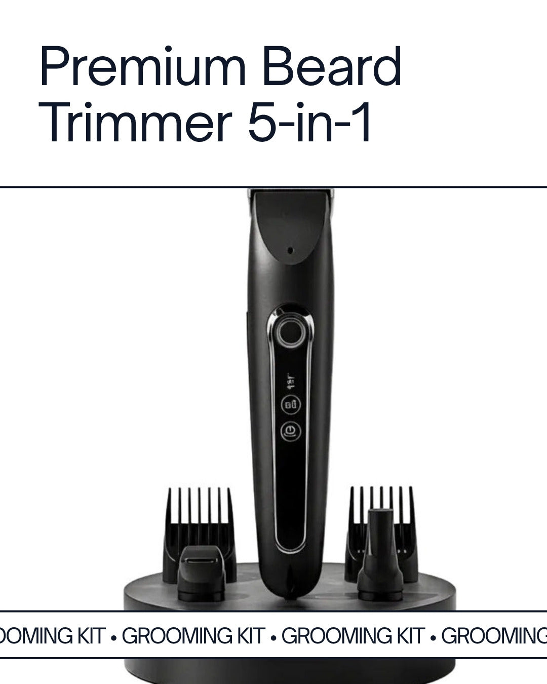 Uniqoro Beard Trimmer 5-in-1 IPX5 Waterproof Grooming Kit