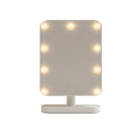 LED Lighted Makeup Mirror – USB Rechargeable Vanity Desk Mirror