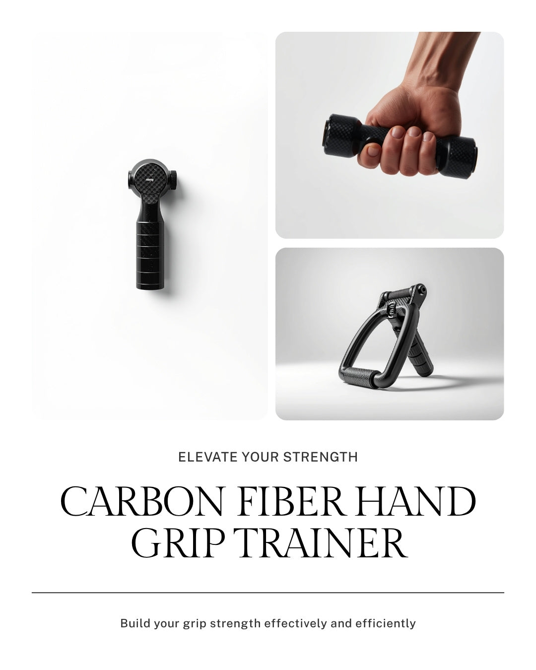 Hand Grip Strength Trainer – Adjustable Carbon Fiber Gripper