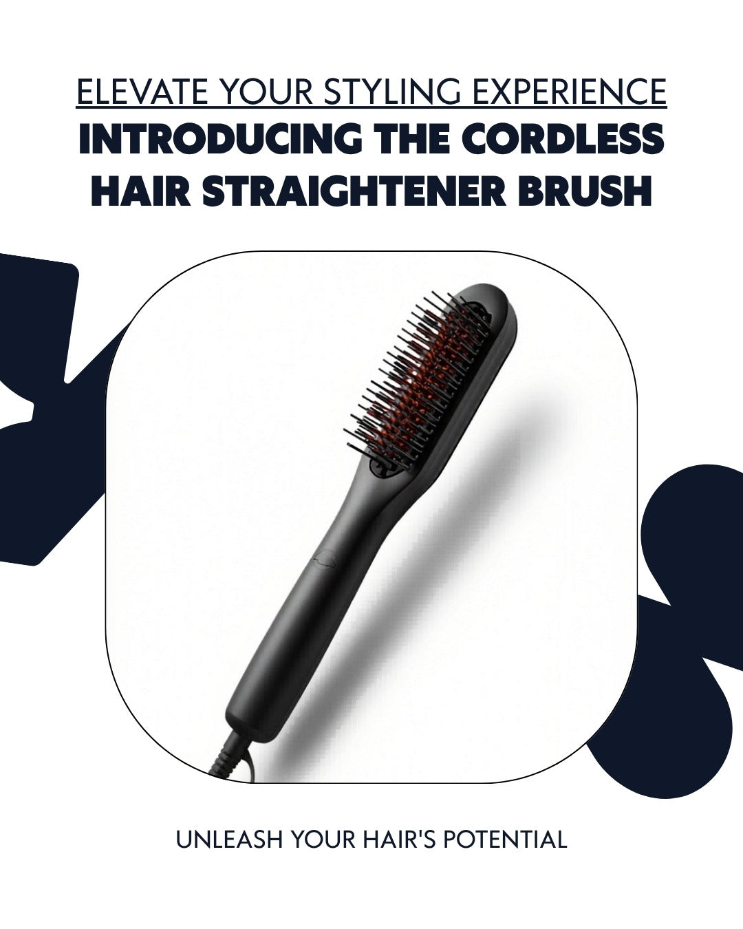 Uniqoro Cordless Hair Straightener Brush Design 3
