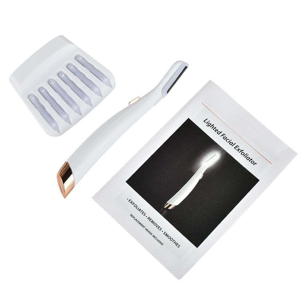 Electric Eyebrow Trimmer – LED Painless Facial Hair Remover