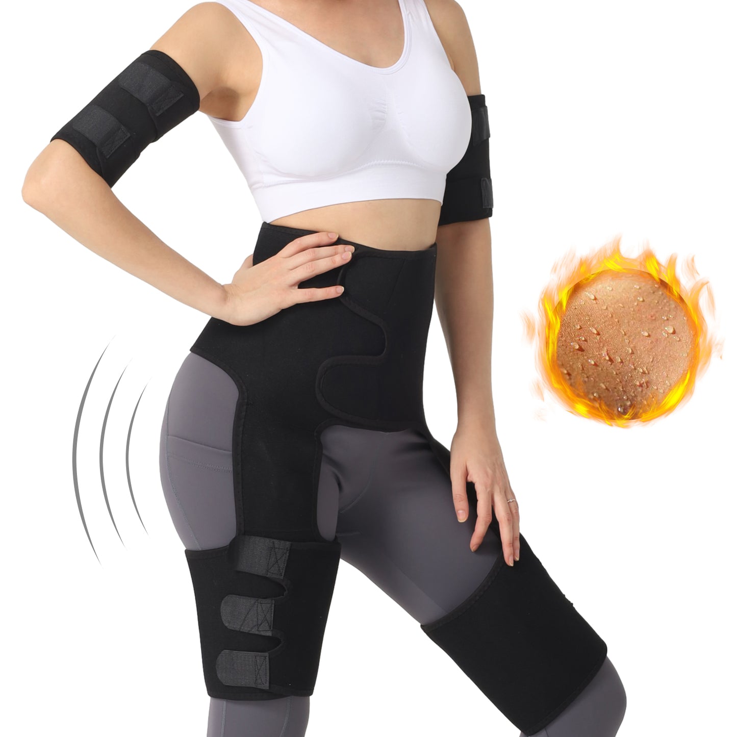 Waist & Thigh Shaping Belt Set – Full Body Neoprene Trainer