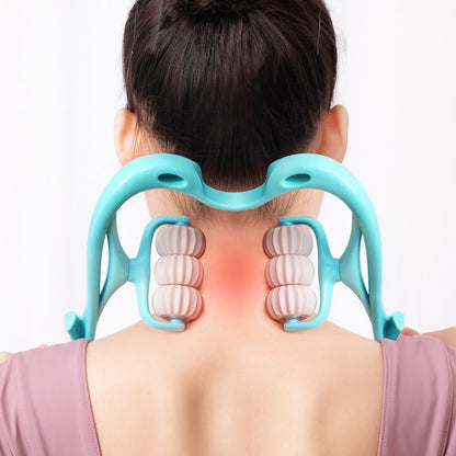 Cervical Neck Massager – 6-Roller Manual Trigger Point Relief