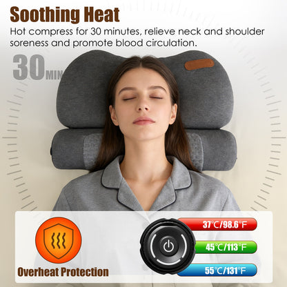 USB Heated Neck Pillow – Memory Foam Cervical Pain Relief