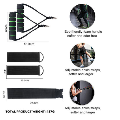 Resistance Bands Set – Elastic Pull Rope Full Body Training