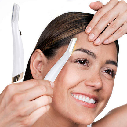 Electric Eyebrow Trimmer – LED Painless Facial Hair Remover