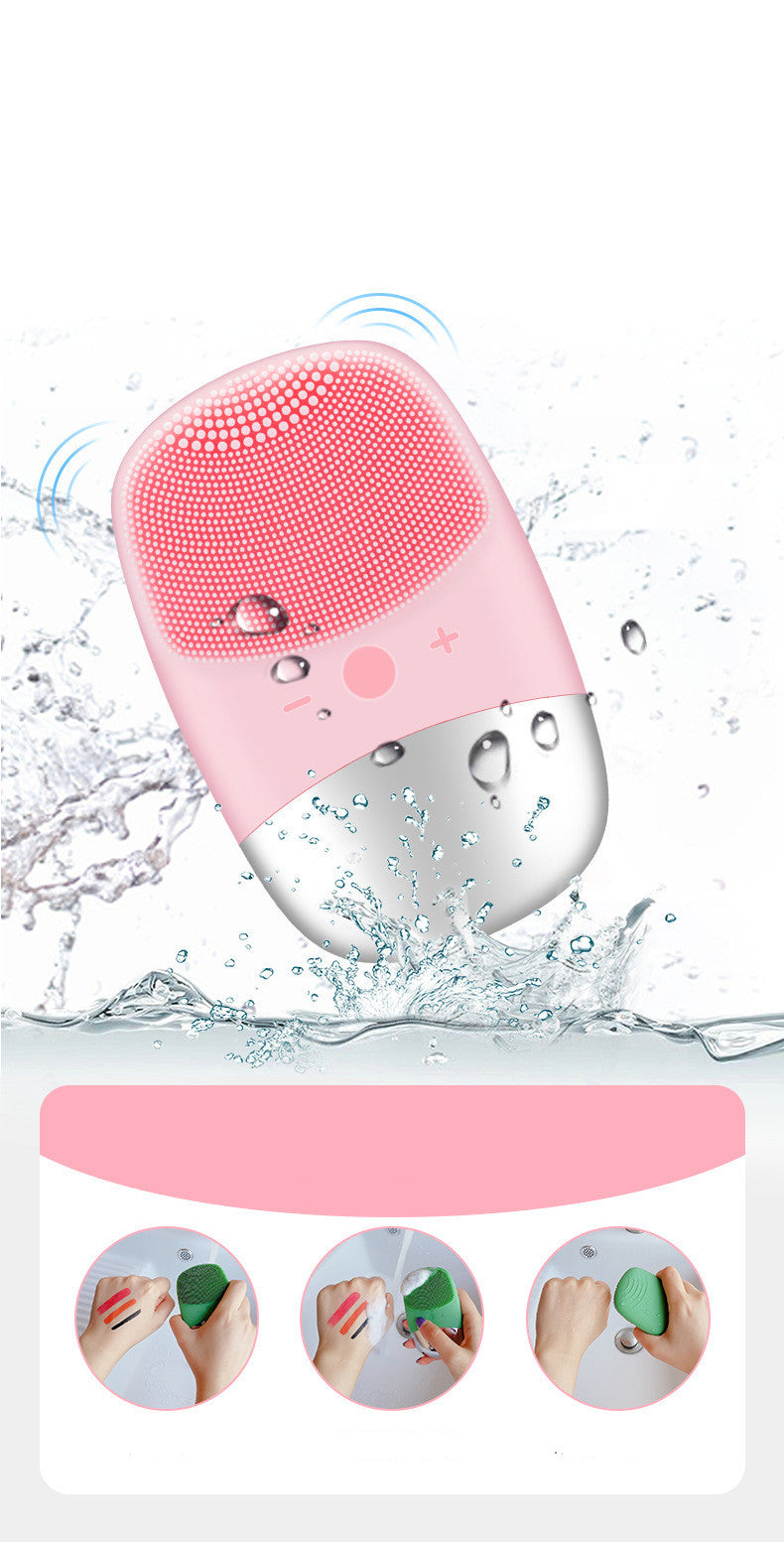 Mini Sonic Silicone Face Cleanser – USB Rechargeable Pore Brush