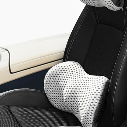 Memory Foam Car Headrest & Lumbar Support – Driver Comfort