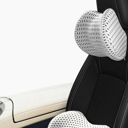 Memory Foam Car Headrest & Lumbar Support – Driver Comfort