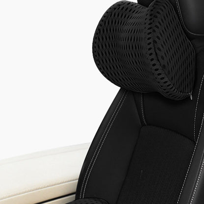 Memory Foam Car Headrest & Lumbar Support – Driver Comfort
