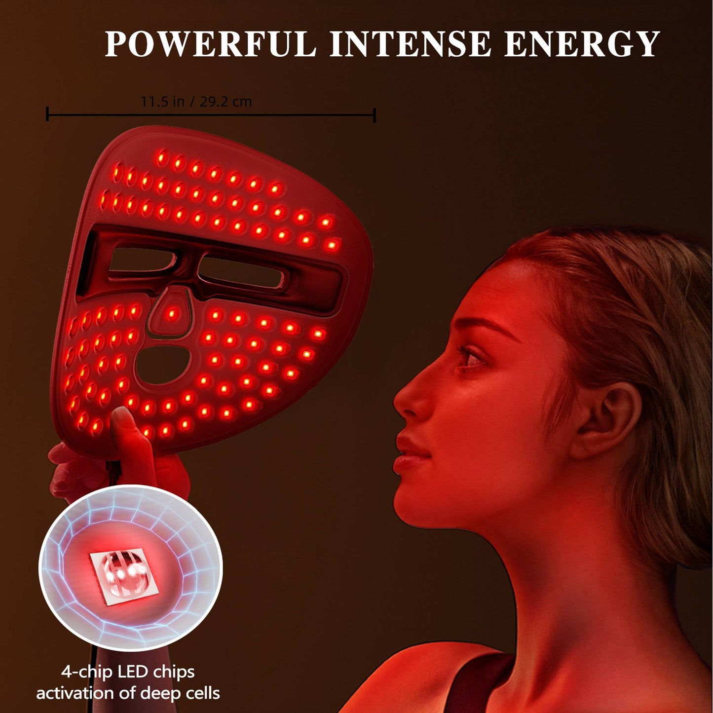 LED Red Light Therapy Face Mask – Anti-Aging Skin Device