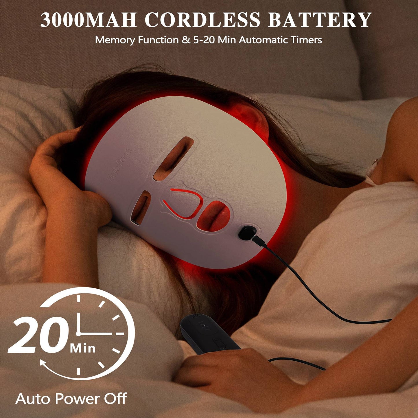 LED Red Light Therapy Face Mask – Anti-Aging Skin Device