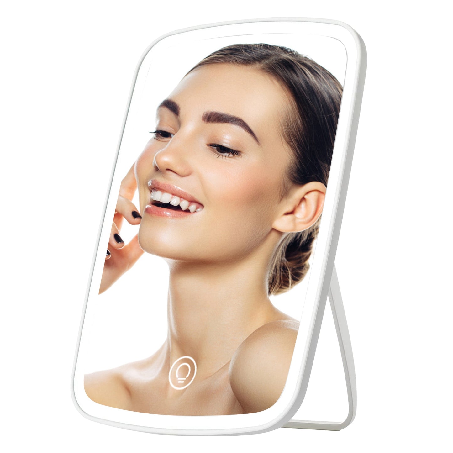LED Lighted Makeup Mirror – USB Rechargeable Vanity Desk Mirror
